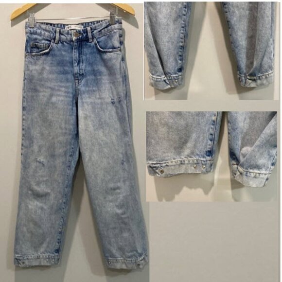Zara Light Blue High Rise Relax Fit Jeans - Picture 8 of 14